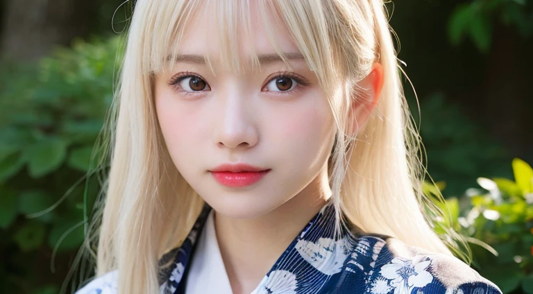 (Long Hair, bangs, Platinum Blonde Hair:1.2),(Wear a yukata:1.2),1 girl,Japanese,21 years old,(Small breasts:1.3),(Highest quality,masterpiece:1.3,超A high resolution,),(Ultra-detailed,Caustics),(Photorealistic:1.4,RAW shooting,)Ultra-Realistic Capture,Very detailed,High resolution 16K human skin close-up。 Natural skin texture、,Pores、、It needs to be detailed enough to be easily identifiable。 Skin should be even-toned and healthy looking。 Use natural light and colour, Sad expression, Looking at the camera, Perfect dynamic composition, Outdoor