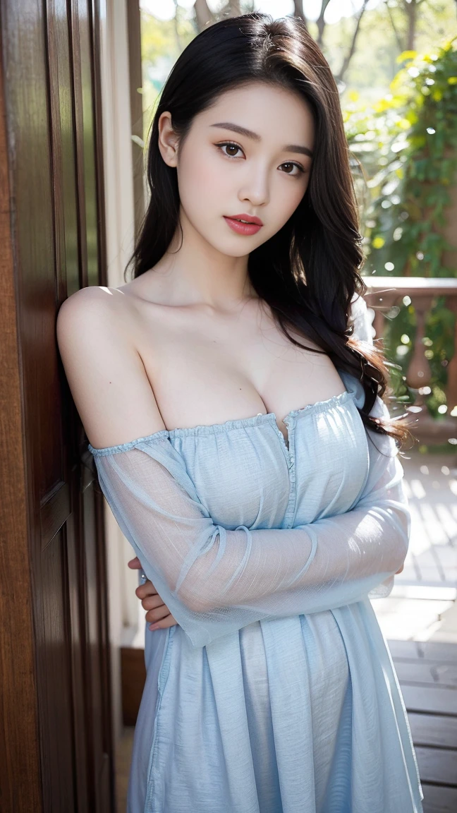 (((best quality, 8K, masterpiece:1.4)), (20 岁woman), masterpiece, clearly, High targetres, High target_quality, wide_shooting, (A girl in the forest), Absurdly_long_hair, woman, Droop_breast, balance, Stretching exercises, Moderate_Face, only_Shoulder, ((best quality)), ((masterpiece)), (detailed), perfect Face, very big breast, ultra High target definition, 8K, Perfect body, Head-up display, Slender legs, Small face, Long eyelashes, Shiny lips, Attention to detail, Cleansing the skin, blemish-free Face, Japanese Beauty, 20 岁woman, (huge, saggy breast), (surreal) , (Implications), (Improve resolution), (8K), ((masterpiece)), (best quality), (detailed), best quality,masterpiece,ultra High target resolution,(Indeed:1.4),RAW Photographer,Beautiful and beautiful,Dark Shadows,Dark theme,1 girl,Exquisite facial features,long gray hair,Lol,(The wind blows through your hair,Black hair with bangs),Colorful printed shirt,trivial Face,((((Shift Dress:1.1), )))),36 inch chest size,Fit for your body,external,Afternoon Sunshine
