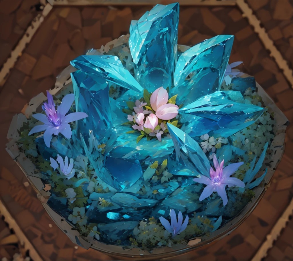 Design of crystal dragon claws formed by translucent crystals, The internal structure is clearly visible through the body. Playing with the refraction of light through crystals