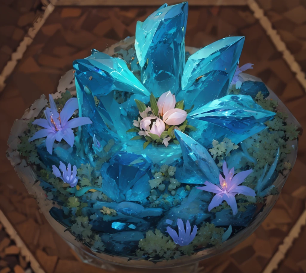 Design of crystal dragon claws formed by translucent crystals, The internal structure is clearly visible through the body. Playing with the refraction of light through crystals