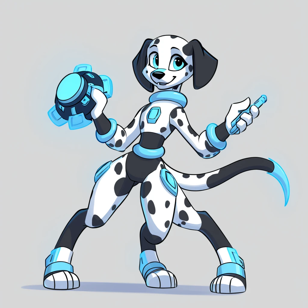 Mechagun Wielder in tentacle dalmatian art style