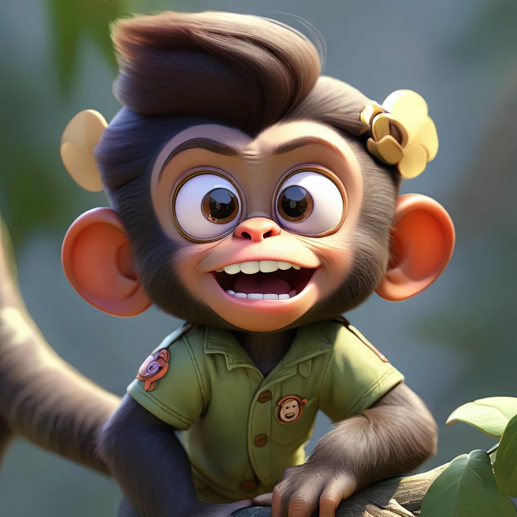 Funny monkey boy