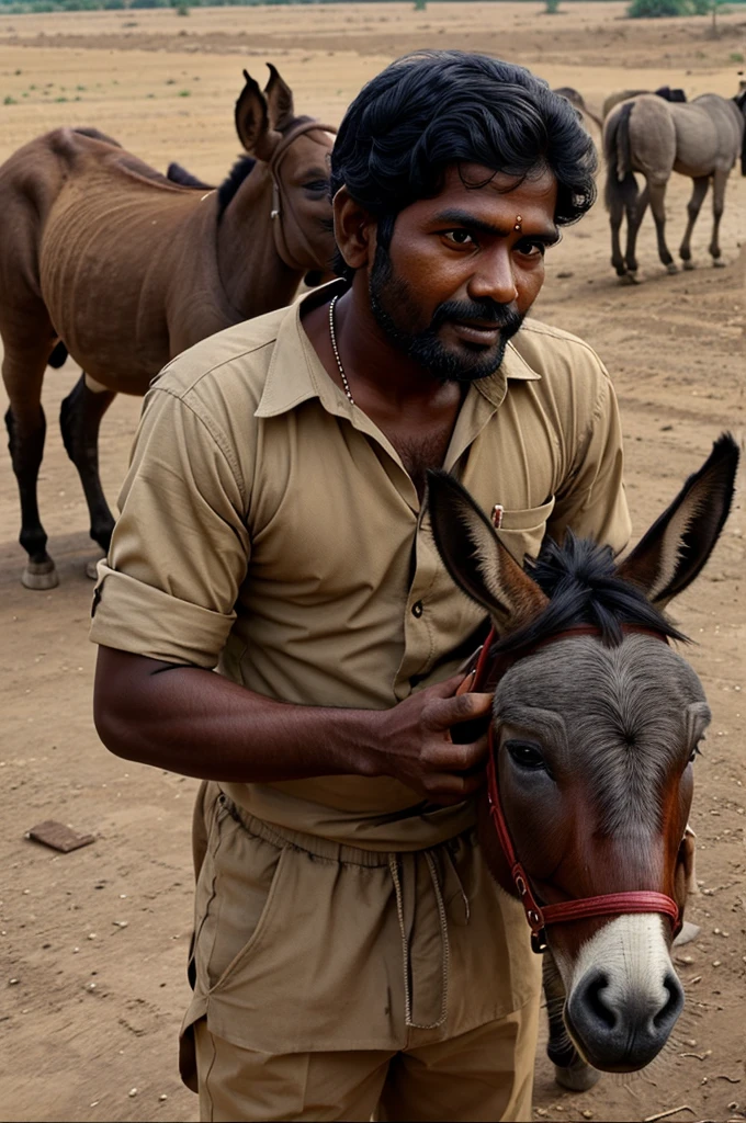 Story of the day (Tamil) - Farmer and his donkey a cute little puppy also for YouTube thumbnail