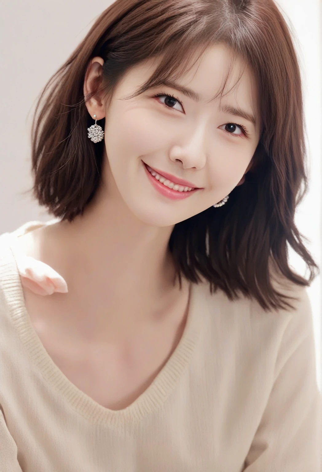 close up of a smiling woman, gorgeous young korean woman, cute korean actress, beautiful young korean woman, beautiful korean woman, young and lovely korean face, bae suzy, lee ji eun, lee ji eun, popular korean makeup, korean actress, adorable korean face, popular korean makeup,tearful face, korean girl