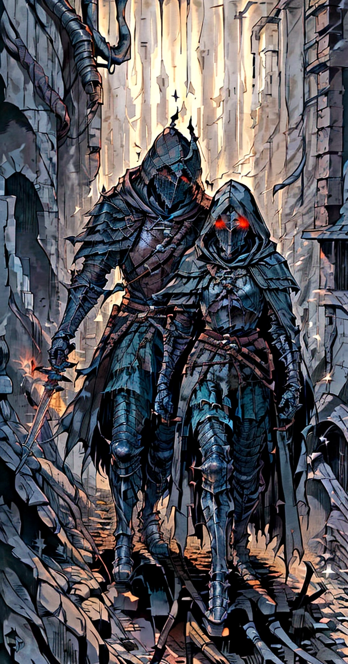 a man in a hooded jacket and a hoodie holding a sword, dark soul armor concept, flowing robes and leather armor, dark souls concept art, dark soul concept, concept armor, dark souls knight, from vermintide 2 video game, the witcher concept art, concept art of a warrior, darksouls concept art, the dark souls knight, dark concept art