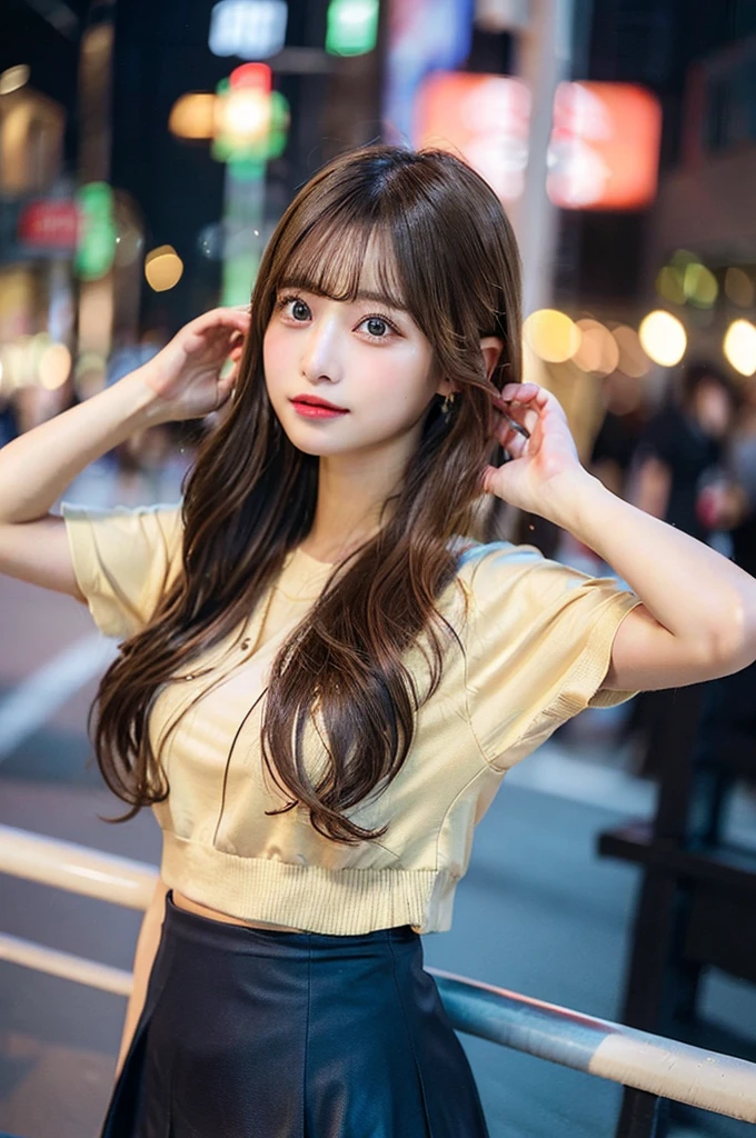 (masterpiece:1.5)、(Realistic:1.5)、(Highest quality:1.4、8K、RAW Photos)、 Ultra-high resolution、Professional Lighting、Perfect dynamic composition、Film Grain、chromatic aberration、(Bokeh:1.1)、 Frank、Sophisticated、charm、超Realistic、High detail、Golden Ratio、 girl)、細身のgirl、繊細でcharmgirl、Cute Woman:1.4、 Looking at the audience、Light brown hair、Shiny Hair、Hairstyle: Long Hair、 Realistic looking skin、Beautiful Eyes、double eyelid、mini skirt, (skirt lift:1.3), (from bottom:1.3)