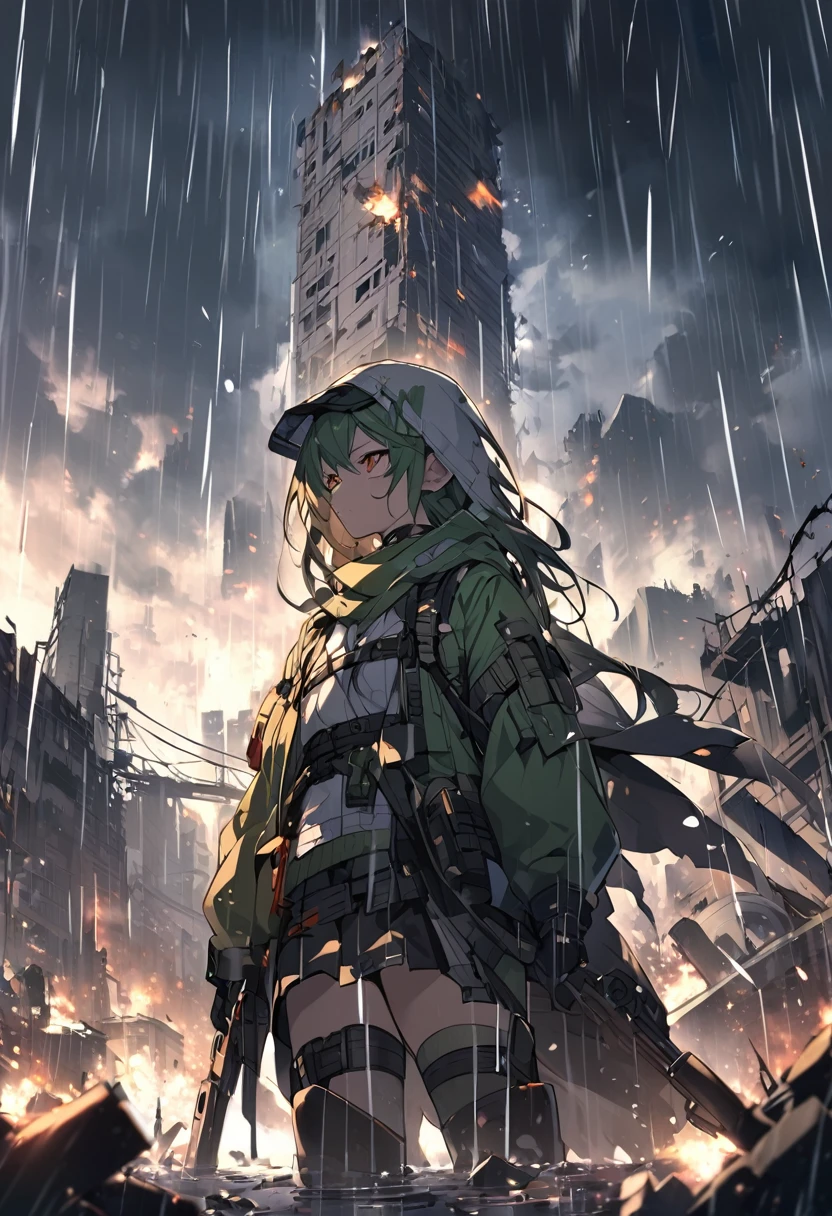 In the rain of bullets、Ruined City