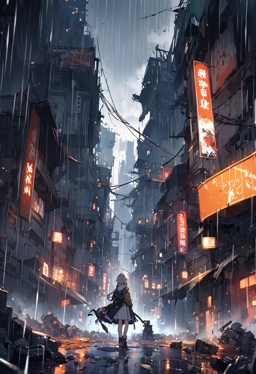 In the rain of bullets、Ruined City