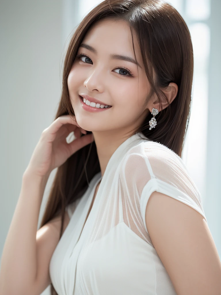 Japanese women ,Beauty,20-year-old,Full body slim,Your smile is lovely and sexy, 8k, Super detailed, High resolution
