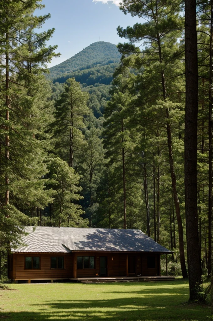 House with forest in the background 