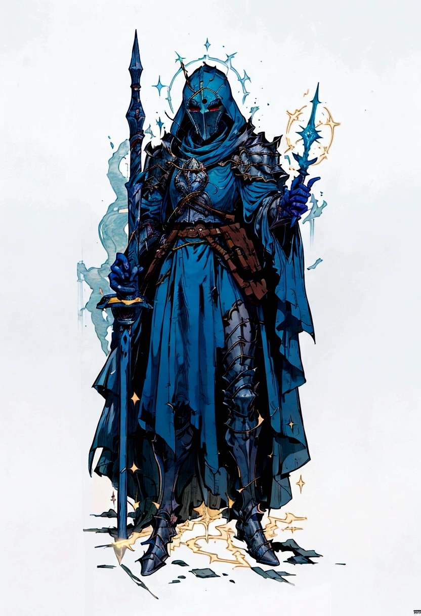 a close up of a person in a costume holding a staff, picture of a male cleric, steel inquisitor from mistborn, d&d dark sun character art, arsen lupin as a paladin, fantasy ttrpg villain, arcane wizard x boba fett, complex fantasy character, from pathfinder, flowing robes and leather armor
