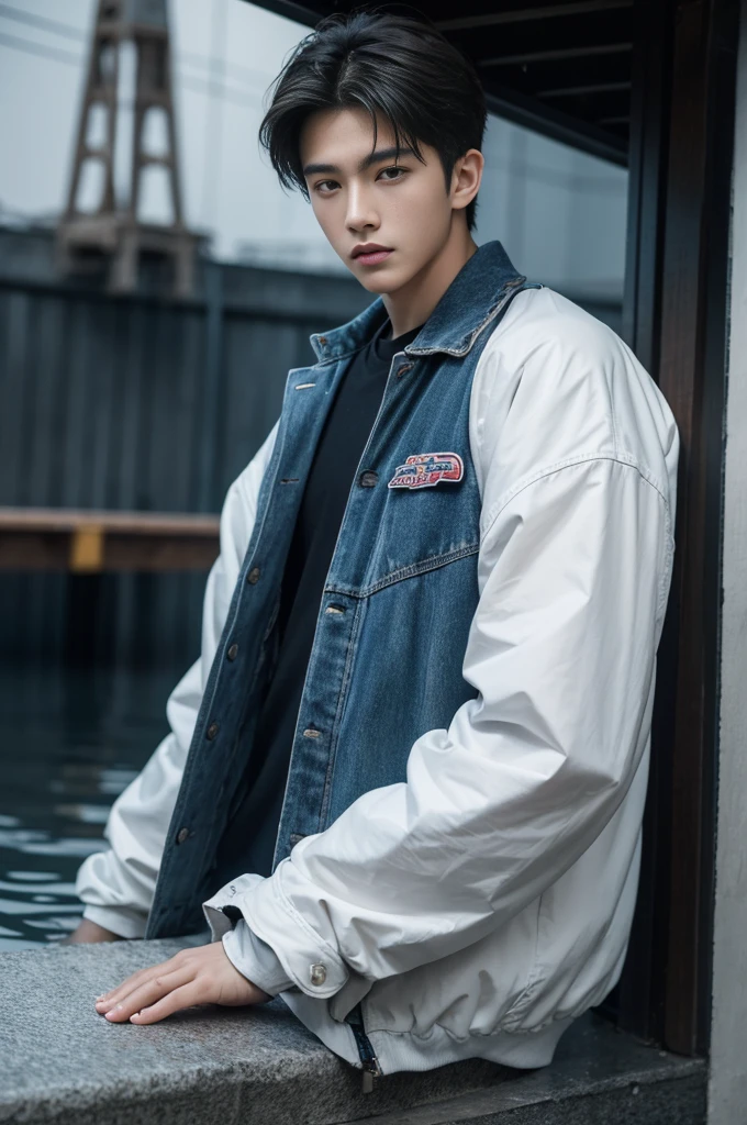 20-year-old handsome guy，looking to the camera，frontage，high qulity，tmasterpiece，8K.4K,1080P，Light-sensitive，Flood