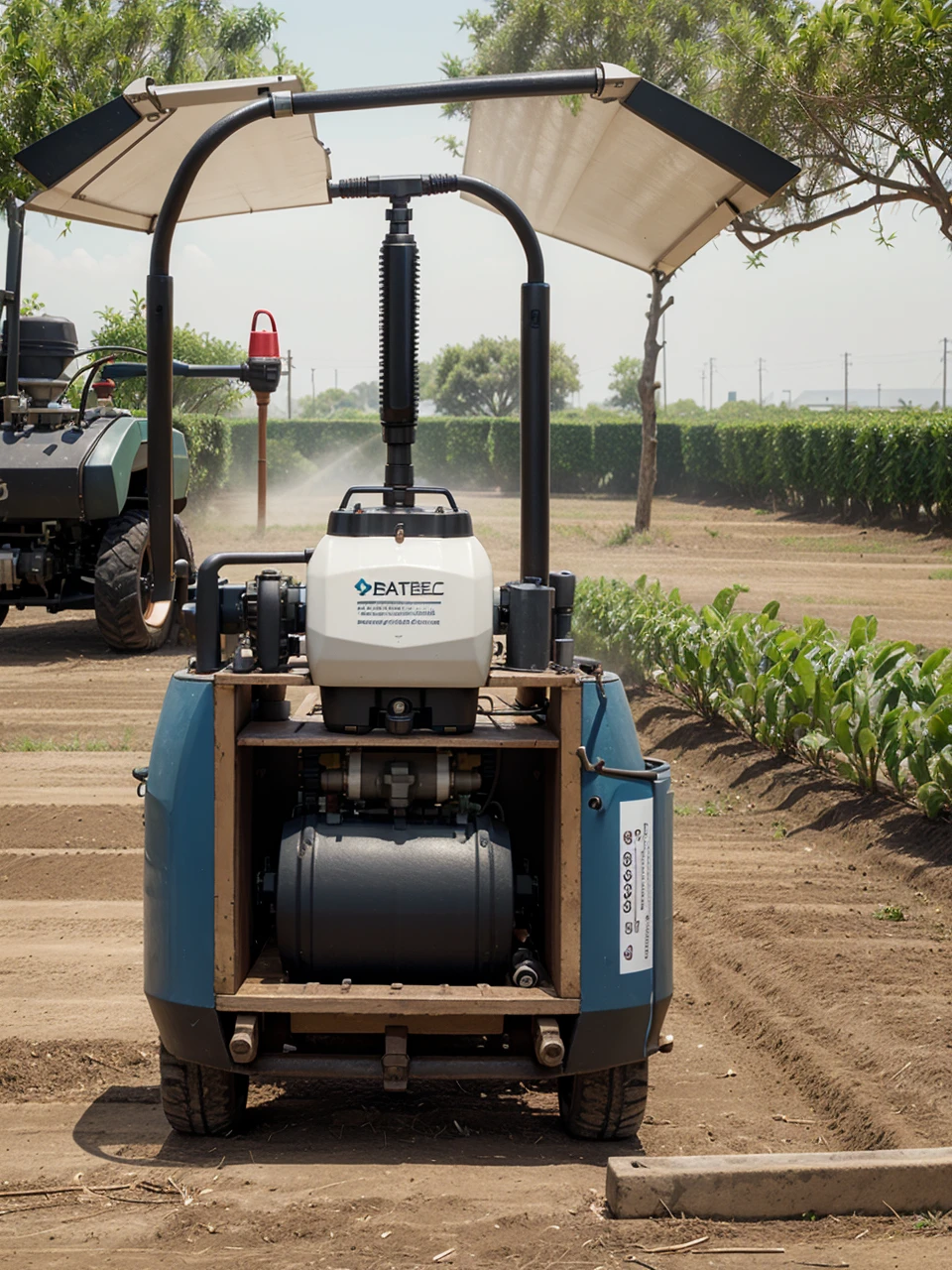 Create a innovation product from hoe and battery pesticide sprayer. 