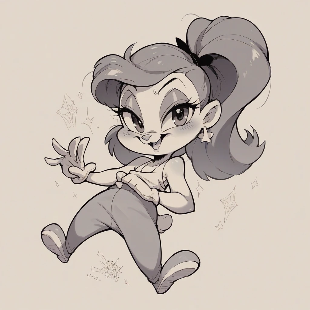     Tiny toons  Fifi la fume big size cilicone tits 