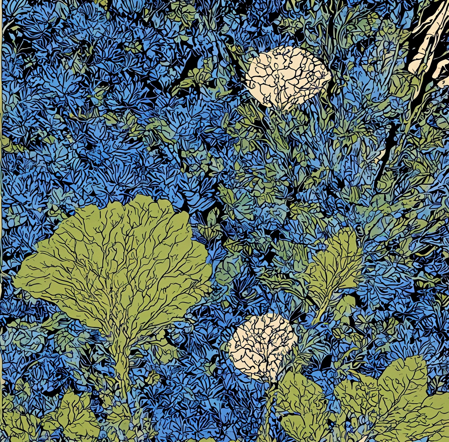 kamon,an indigo-green circle with a leaf pattern in the middle showing 3 gingko leaves growing towards each other with Japanese finger waves reaching into the gaps, inspired by Masamitsu Ōta, inspired by Katsushika Ōi, intricate art deco leaf designs, inspired by Shūbun Tenshō, inspiriert von Ogata Kōrin, inspired by Ogata Gekkō, inspired by Sakai Hōitsu
