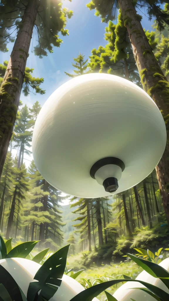 amezon forrest rainforest, Big white eggs in the middle of the forest