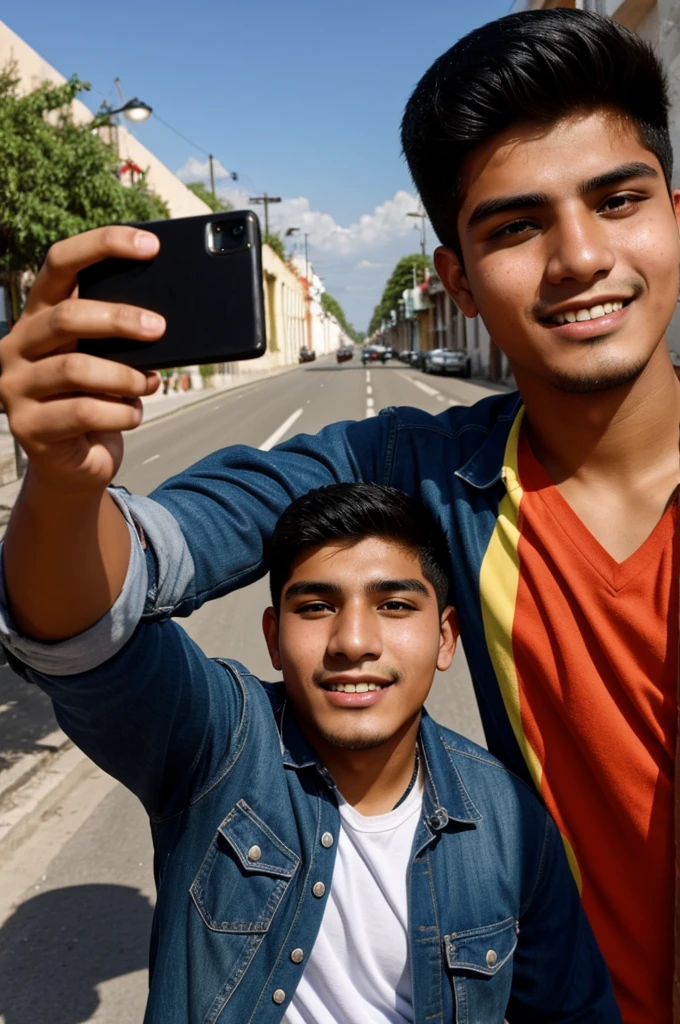 19 year old Mexican man posing for a selfie