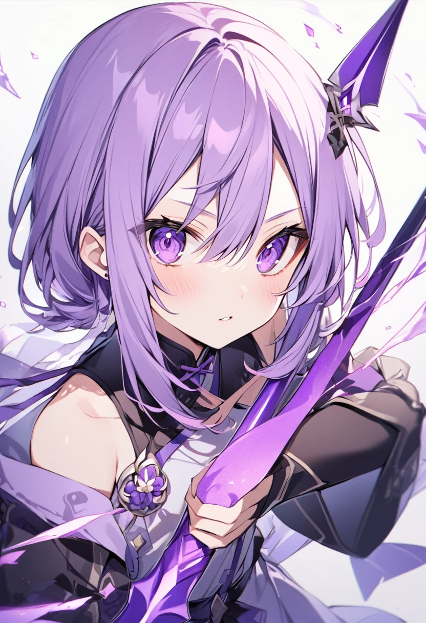 Keito。Purple Eyes。Purple Hair。Purple Spear