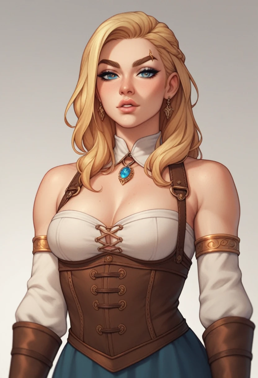 estilo de desenho animado:1.2), Yvonne Strahovski mulher Imagem de desenho animado de uma mulher , roupas sensuais , garota super fofa, authoritarian would be facial expressioncartoon style illustration, estilo de arte dos desenhos animados, estilo de arte dos desenhos animados, digital illustration style, design de personagens altamente detalhado, arte digital detalhada fofa, City fan art, design de personagem retrato, beautiful digital illustration, retrato de alta qualidade, arte em quadrinhos, retrato do design do personagem, white background Buso without clothes and medium breasts, beautiful and symmetrical body curves in comics