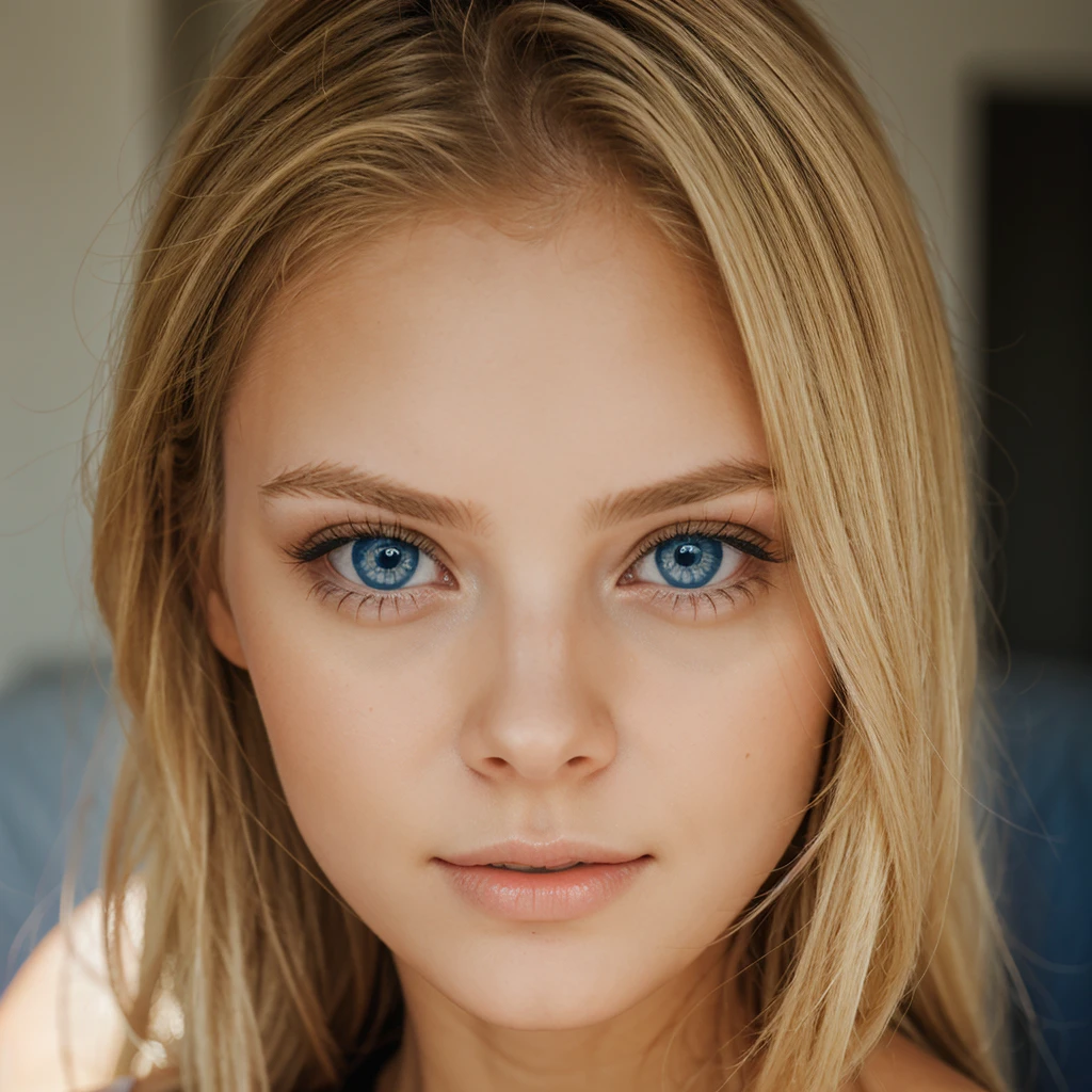 blonde girl, blue eyes