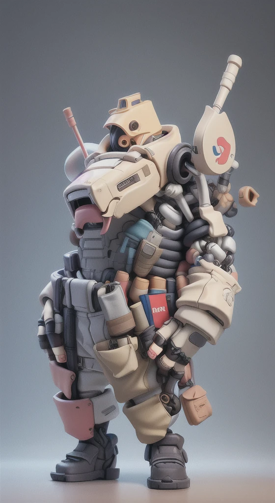 reelmech, a 1boy cyborg, (((knolling)))