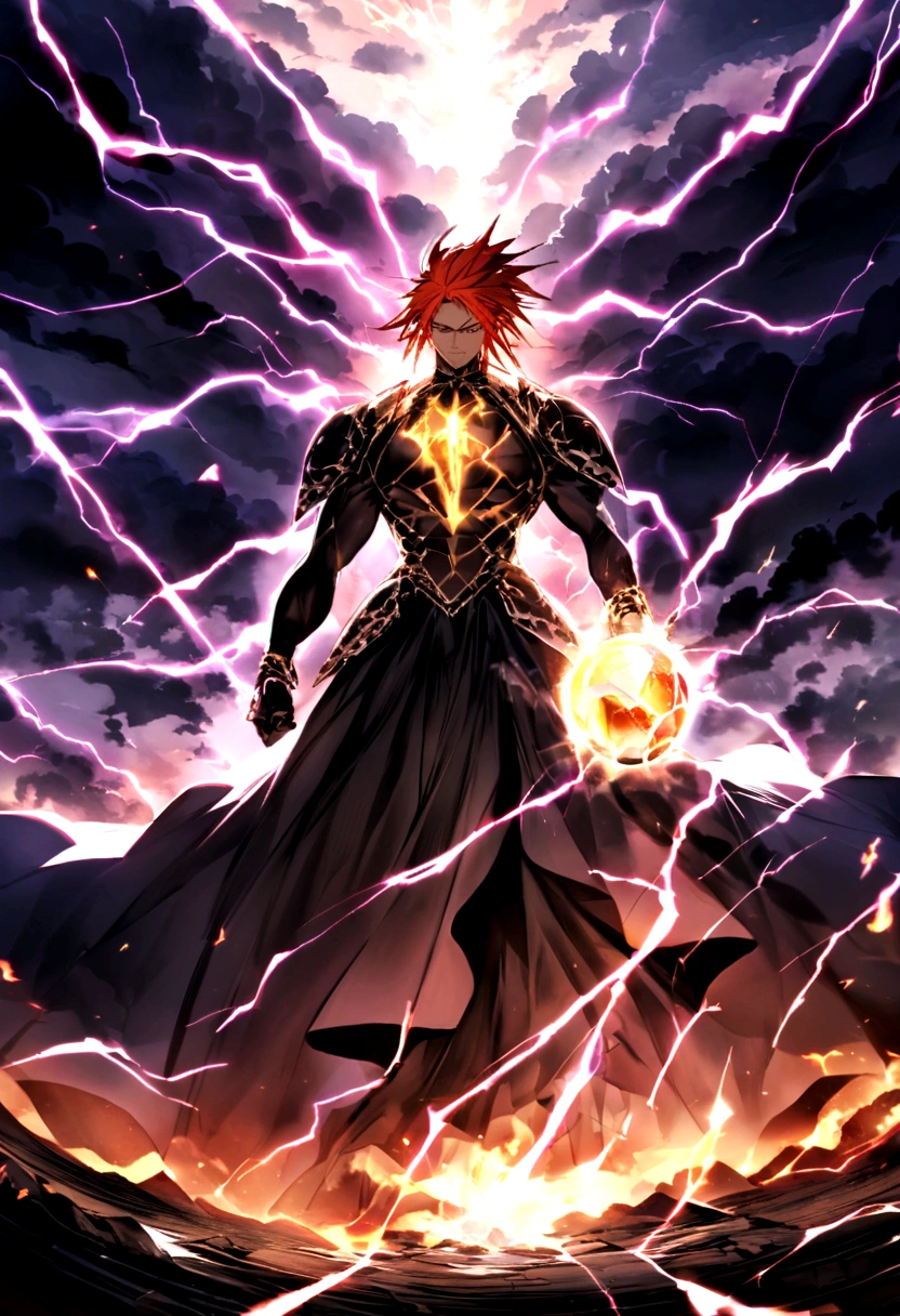 Black gold thunder and lightning,Thunderstorm clouds,destroy,level off hilltops,lightning,ground,highway,High Voltage Thunder Ball