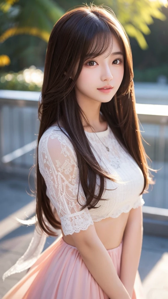 AI-like beautiful girl　Fair skin　Long Hair　1 person　bright