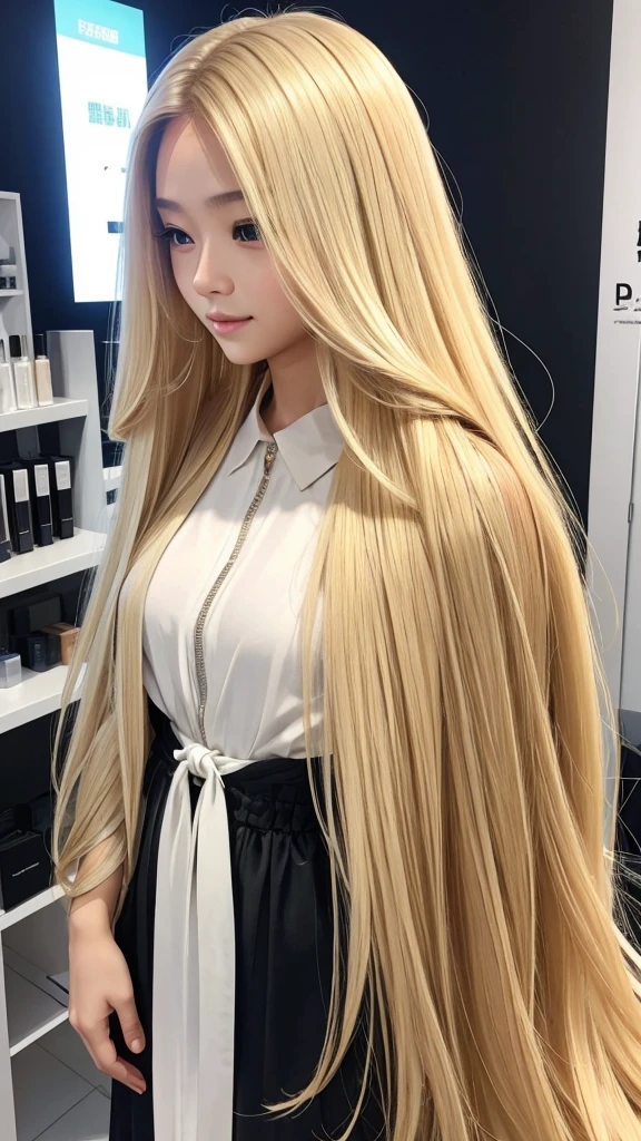 AI-like beauty Fair skin Long Hair blonde 1 person bright