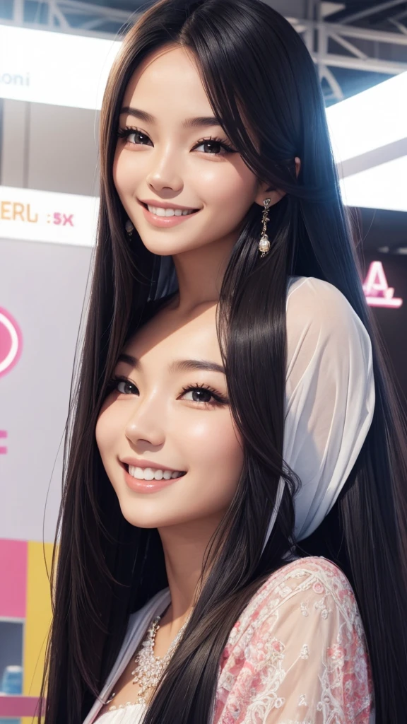 Beauty Fair skin Long Hair 1 person bright smile