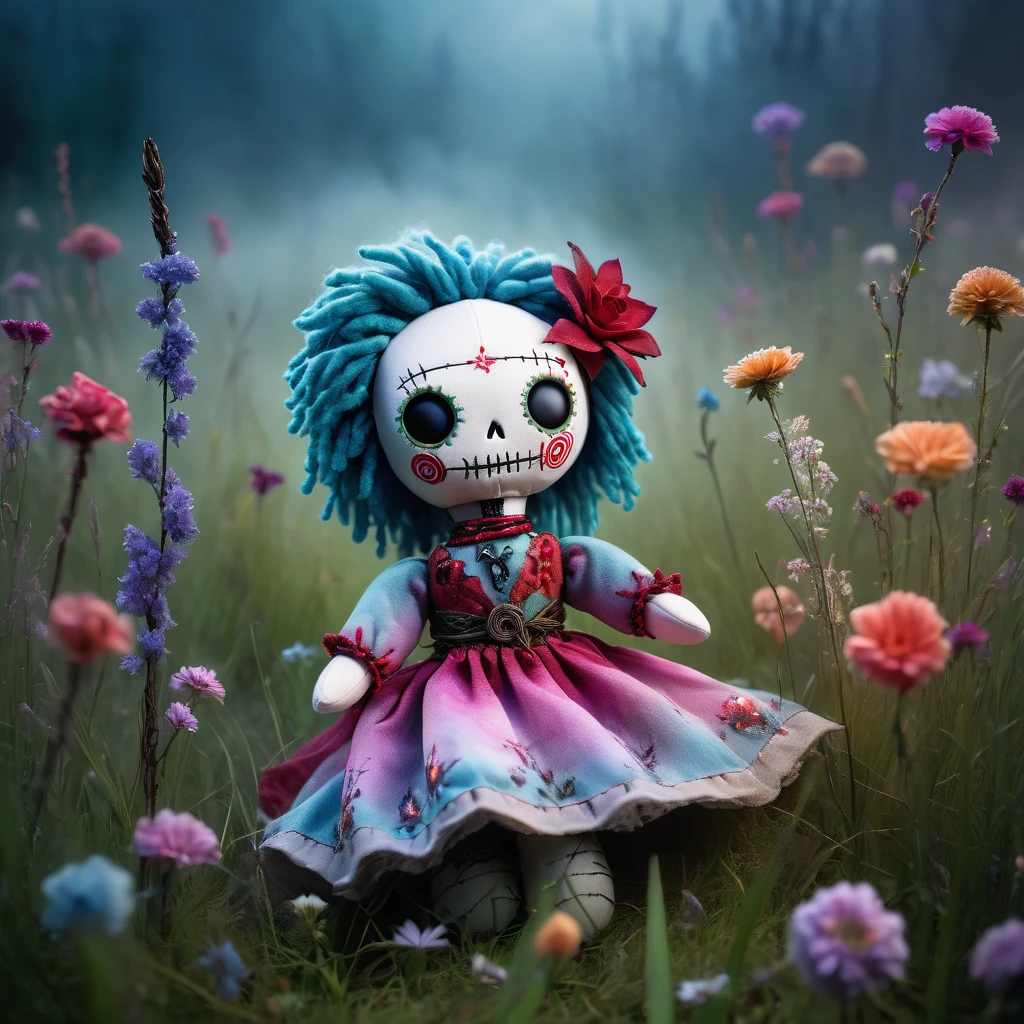 (knitted toy voodoo doll:1.5), (Voodoo Doll in Misty Meadows:1.3), (Clothing: ethereal attire with mist patterns:1.0), (Accessories: enchanted mist orb emitting soft light, floating wisps:1.1), (background: mystical meadows with rolling fog, glowing flowers, and serene atmosphere:1.2), best quality, masterpiece, detailed soft oil painting, detailed background, dramatic cinematic lighting, soft edge lighting, professional, dramatic lighting, hard edge lighting, ultra quality, 4k, masterpiece, best quality, 8k, ultra high definition, high resolution, extremely detailed
