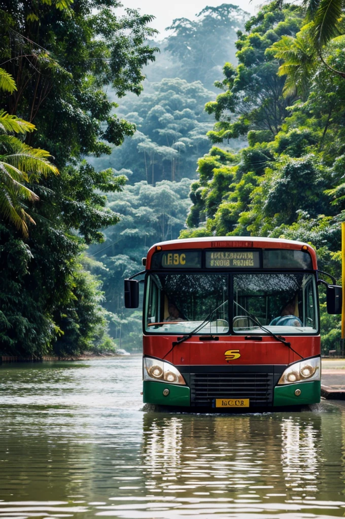 Ksrtc bus in water