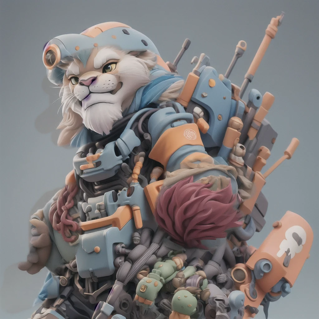 Lion Beastman、 Highest quality、White background