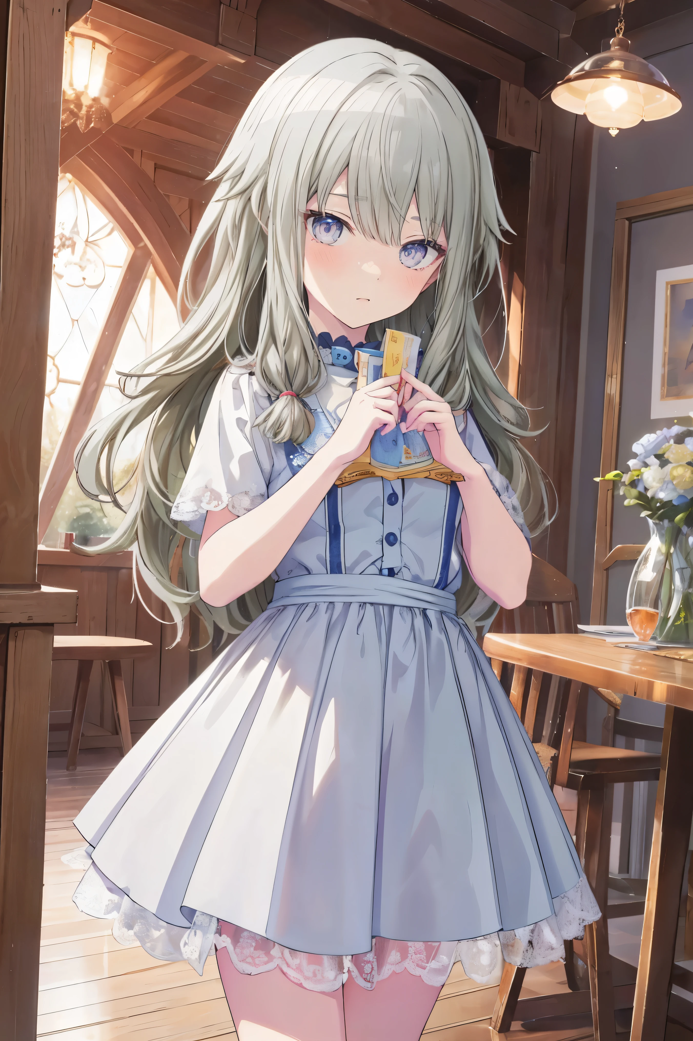 masterpiece、Best image quality、最high quality、、Girl、 Cute pose, masterpiece, Anime art style, Cute moveost detailed, high quality、Shiny Hair、Very fine and beautiful bright eyes、nose blush、Very detailed, clear and beautiful face, Awards, (((Anatomically correct))、Cowboy Shot