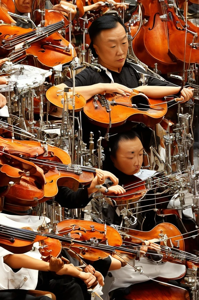 The word "China" is composed of 56 unique musical instruments of various ethnic groups