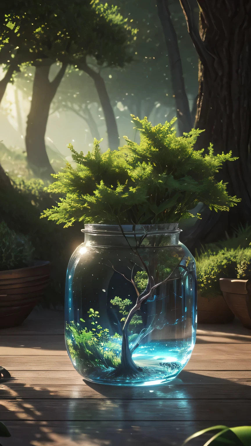 There was a glass bowl,There is a tree inside,Hyper-realistic water art,fantastic magical vegetation,ultrarealistic digital art品,Beautiful landscape rendering,cgsociety 9,Background in the desert,Diorama Macro Photography,Beautiful digital artwork,realistic digital art 4k,realistic digital art 4k,4k highly detailed digital art,photoshop water art,Beautiful composition 3-d 4k,Fantasy landscape art,Plants in glass,Fantasy Photography,3d digital art 4k,whimsical fantasy landscape art,8k amazing artwork,Beautiful art UHD 4K,Gorgeous 3D rendering,Realistic Fantasy Photography,Beautiful rendering of fairy tales,Amazing 3D rendering,Stunning 3D rendering,miniature photography,Beautiful 3D rendering,ultrarealistic digital art,Realistic nature,Dreams in a Jar,Background blur 30%