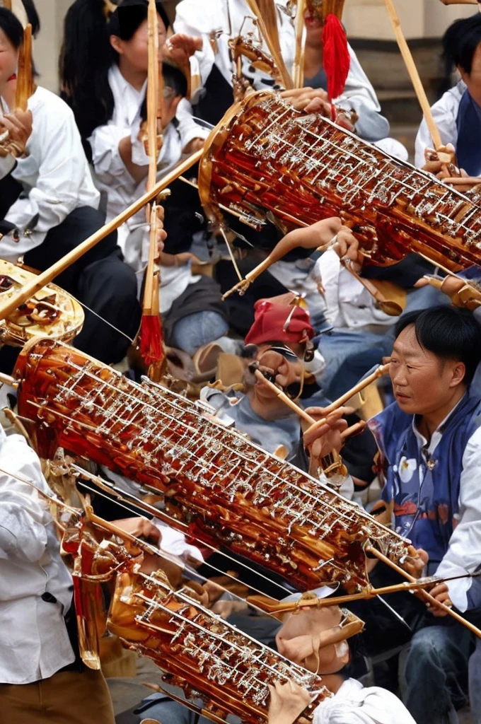 Fifty-six ethnic groups in China，Unique musical instrument，Splice together to form the word &quot;China&quot;