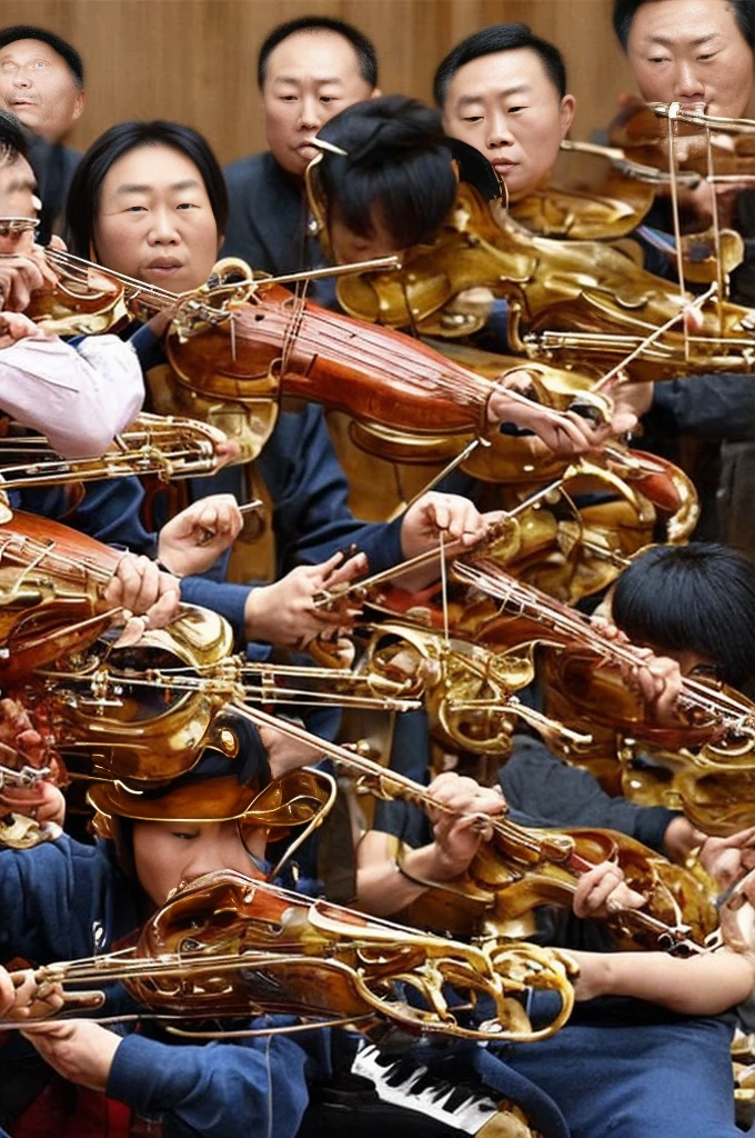 Fifty-six ethnic groups in China，Unique musical instrument，Splice together to form the word &quot;China&quot;