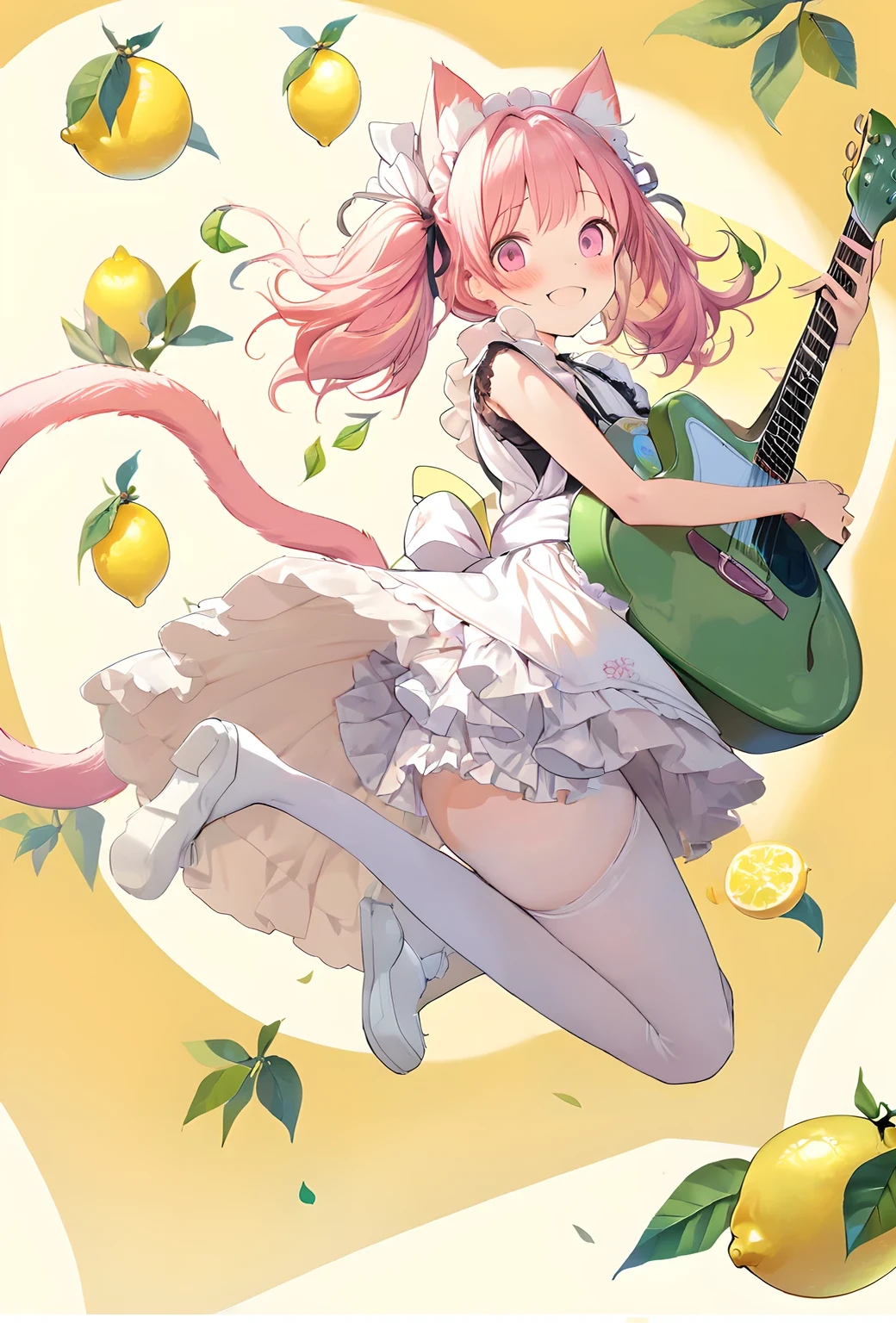 White drawers, frill, white thighs, white tights,