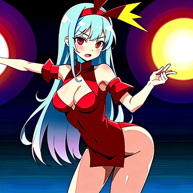 outfit-TMP, 1girl, solo, long hair, tail, blush, looking at viewer, open mouth, bangs,red sleeves,headgear,
closed_mouth from, outfit-TMP, bare shoulders, streaked_hair, masterpiece, best_quality, clear details,1girl, vagina, tits out, dildo on floor, using dildo, penetration, riding dildo, bottom perspective, dildo halfway inside, in motion, bouncing, cowgirl position