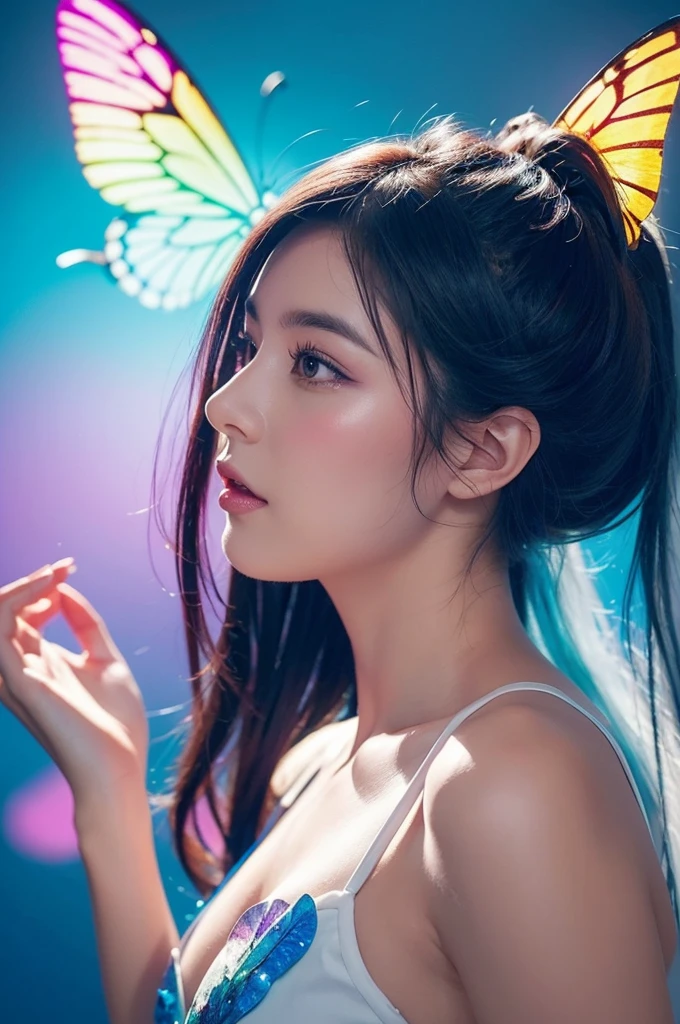 You can request that a creative and colorful butterfly be created as your profile picture..
We hope that the butterfly's wings will be expressed in a sophisticated and sophisticated illustration style..
I think it would be good to create a dynamic and active feeling of the butterfly's body and movement..
Gorgeous colors and dreamy lighting effects can add a unique atmosphere to your images..