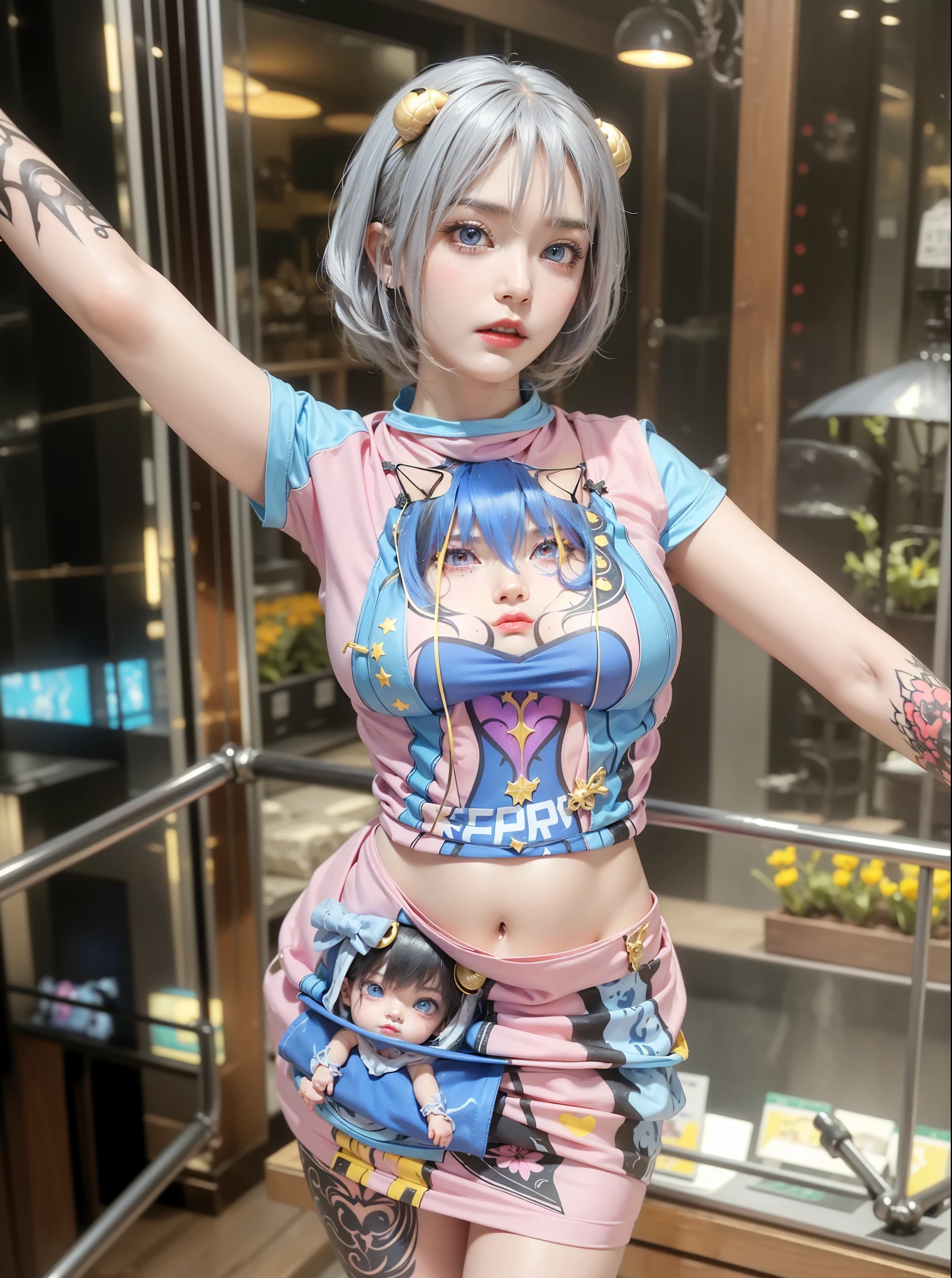 Detailed image quality,Pandora the Witch,wing, Succubus主题,堕落Angel,Excellent,scary,Secret Terror,Tentacles,With eyes,Uncanny Valley Effect,Beast Blood Moon,skeleton,vampire,Hellfire,Dark Queen,Angel,magician magic witch,Angel,Eyes are blue(Pupils as deep as the starry sky),Gorgeous tattoo designs all over the body,Succubus,Dark Queen,Gold Jewelry,Steel Silver Armor,Have a tattoo
