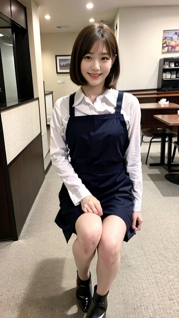 メイドAt the cafe働く淡いピンクのメイド服を着たバニーガール:1.5、The best smile、Full Body Shot:1.5、At the cafe、Wearing black high heels:1.1、Brown Hair、Shortcuts、Sidewave、Squat:1.3、(high resolution、High resolution、Highest quality、masterpiece:1.2)、RAW Photos、Clear photos、Lifelike skin texture、Beautiful feet、Detailed face、Detailed eyes、Direct your gaze this way、Narrow Face、Anatomically correct、18 year old Japanese female、Pretty woman、