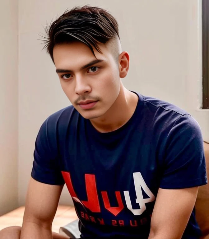 Haraf man looking at camera, perfect has a round face, A well-maintained model., Close-up photo, Southeast Asian man with a round face, 3-D profile picture, 8K, 45,000,000 pixcls, realistic light colors, beautiful young asian man, Asian man, charming anime, Chinese girl, Comfortable pose, Anime Asian man in real life, attractive handsome man, young Asian man, Russian mixed with Japanese, perfect body, sexy style, Photo of a handsome young man, ผู้Asian manที่สวยงาม, The character is in her natural pose.,