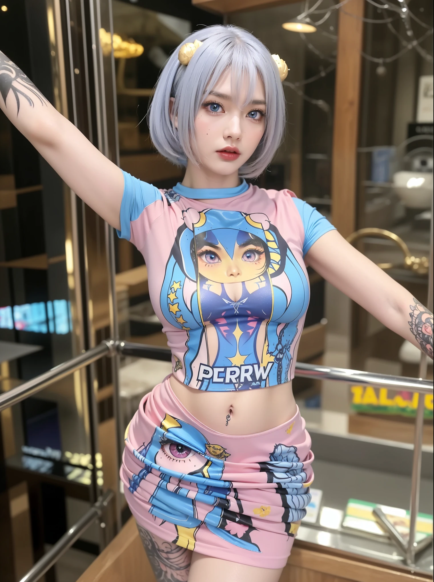 Detailed image quality，Pandora the Witch，wing, Succubus主题，堕落Angel，Excellent，scary，Secret Terror，Tentacles，With eyes，Uncanny Valley Effect，Beast Blood Moon，skeleton，vampire，Hellfire，Dark Queen，Angel，magician magic witch，16岁Angel，Eyes are blue(Pupils as deep as the starry sky)，Gorgeous tattoo designs all over the body，Succubus，Dark Queen，Gold Jewelry，Steel Silver Armor，Have a tattoo