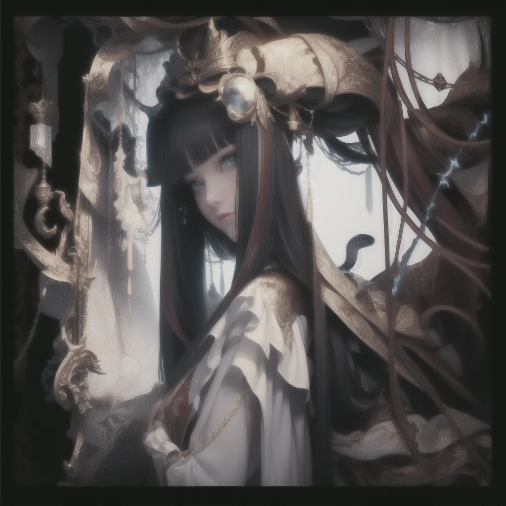 masterpiece, Highest quality, (Highly detailed CG Unity 8k wallpaper), (Highest quality), (Best illustrations), (Best Shadow), Absurd, Realistic lighting, (abyss), Beautiful sparkle, art：PeterMohrBacher,　oil painting style