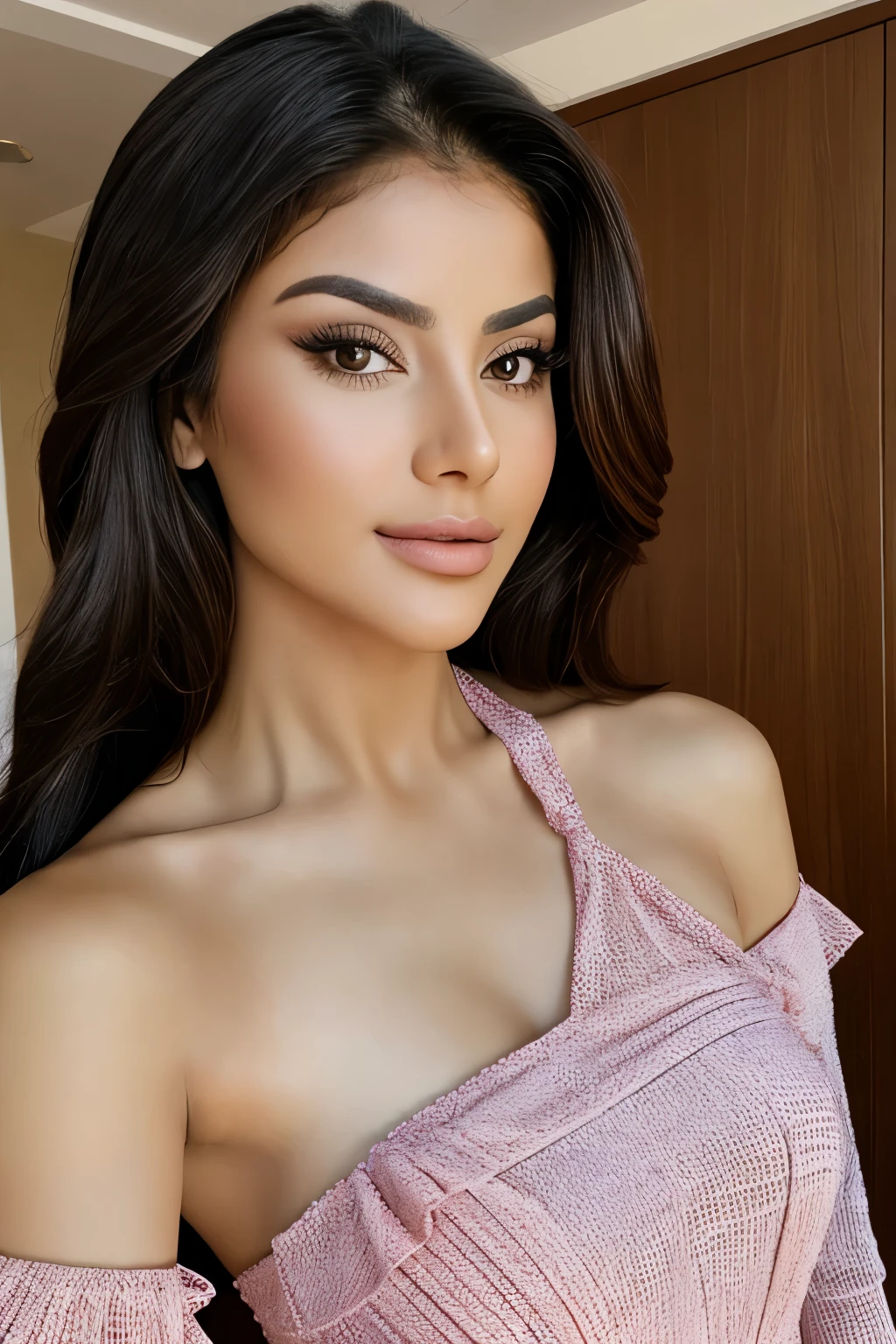 arafed woman in a pink dress posing for a picture, beautiful mexican woman, stunning closeupheadshot, gorgeous latina face, persian princess, gorgeous woman, beautiful female model, jaw-dropping beauty, gorgeous beautiful woman, photo of a beautiful woman, jaw dropping beauty, beautiful iranian woman, close body shot, beautiful woman, beautiful model, close up l, half body shot, portrait