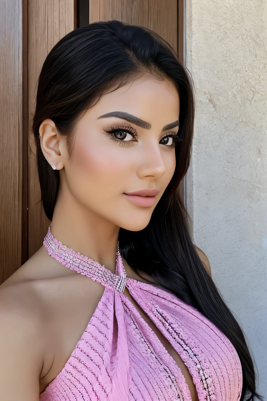 arafed woman in a pink dress posing for a picture, beautiful mexican woman, stunning closeupheadshot, gorgeous latina face, persian princess, gorgeous woman, beautiful female model, jaw-dropping beauty, gorgeous beautiful woman, photo of a beautiful woman, jaw dropping beauty, beautiful iranian woman, close body shot, beautiful woman, beautiful model, close up l, half body shot, portrait