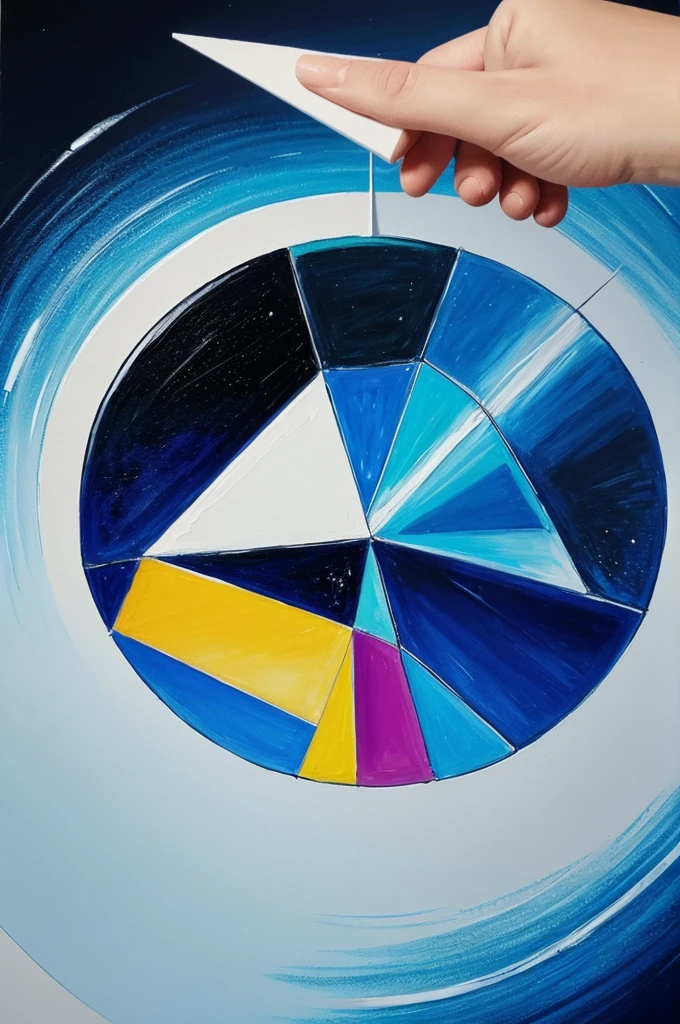 Create beautiful painting using circle , triangle , square , diamond and semi circle shapes, you can use a shape multiple times.