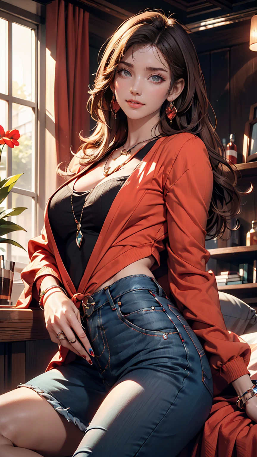 (最high quality, 8K, masterpiece: 1.3, Ultra HD, high quality, 最high quality, High resolution, realism)) 、25-year-old Caucasian female、Brunette、blue eyes、long hair、smile、Venus Body、I want my head to stay off screen、Wear accessories on your wrist、Wearing red nail polish、I'm getting a pedicure、Wear a sheer one-shoulder dress、Wearing Sandals、Carry a tote bag over your shoulder、Pastel blue background、Waiting for a traffic light at an intersection、Crystal Earrings((crystal earrings))、Gradient color hairstyle ((gradient hair))、Inner Color((colored inner hair))、Hair that hides one eye((hair over one eye))、Single Hair Ring((single hair ring))