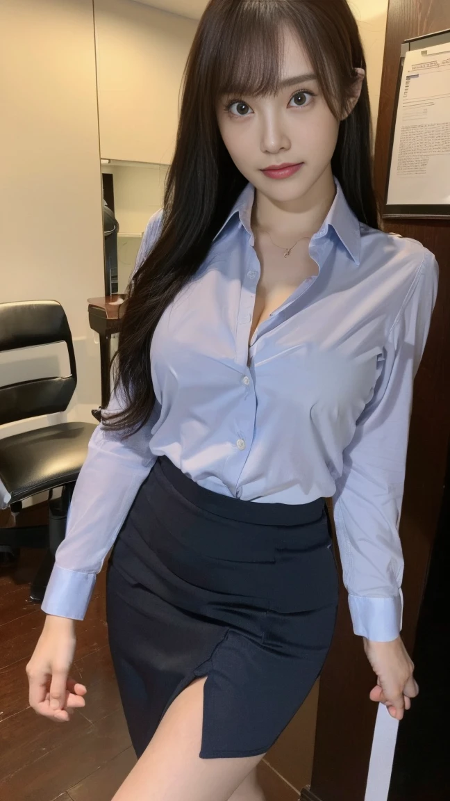 (((Masterpiece，Highest quality，Highest quality，8K，16K，超High resolution，High resolution，超detailed，detailed，Realistic，Super Real)))，Japanese，Office Lady，Standing posture，Beauty，Wavy Hair，Nice body，slim，Large Breasts，Narrow waist，thin long legs，office Street，Approach，garden，street tree，(business suit，A shirt worn on bare skin, open to the chest，tight skirt with a slit，Stiletto heels)，((街中で見かけた美人なOffice Ladyのスナップショット))